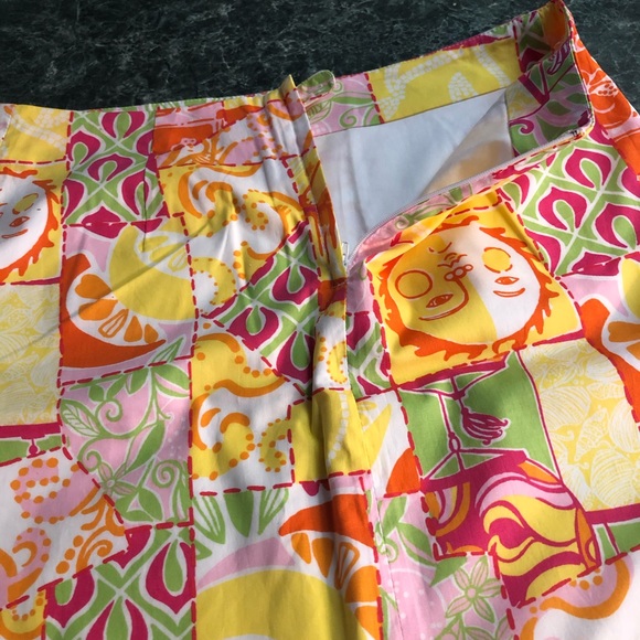 Women’s rare yellow & pink NWT Y2k Lilly Pulitzer karlo Mini skirt - Picture 10 of 11